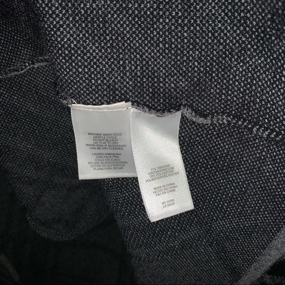 Women’s M JONES NEW YORK COLLECTION Gray Plaid Open Front Sweater Coat Business - Picture 6 of 9